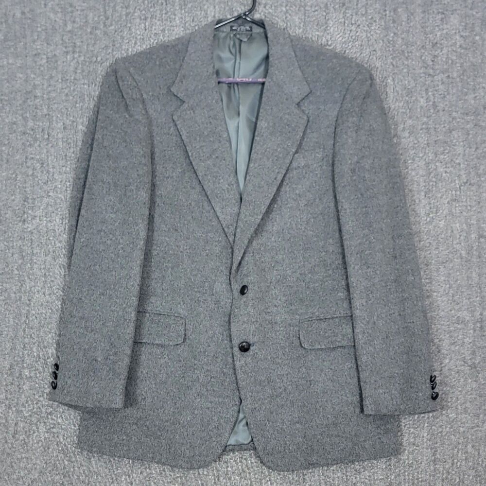 Vtg Todays Man Amherst & Brock Blazer 42L Gray 100% Camel Hair Sport Coat Jacket